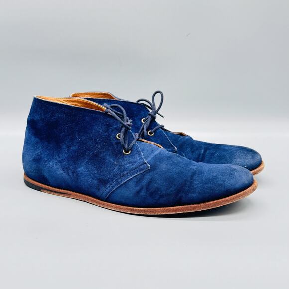 Opening Ceremony Boots Mens 10 Blue Suede Chukka Ankle Lace Up Casual Shoes main image 8